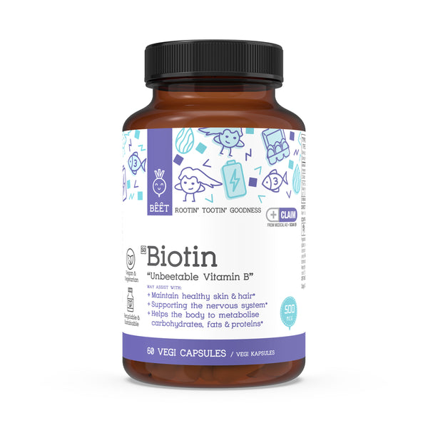 Biotin 500mcg (D-Biotin) 60 Vegi Capsules