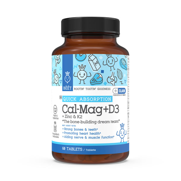 Calcium 400mg with Magnesium 50mg, Vitamin D3 500iu, Zinc 12.5mg & Vitamin K2 60mcg (MK7) 60 Coated Tablets