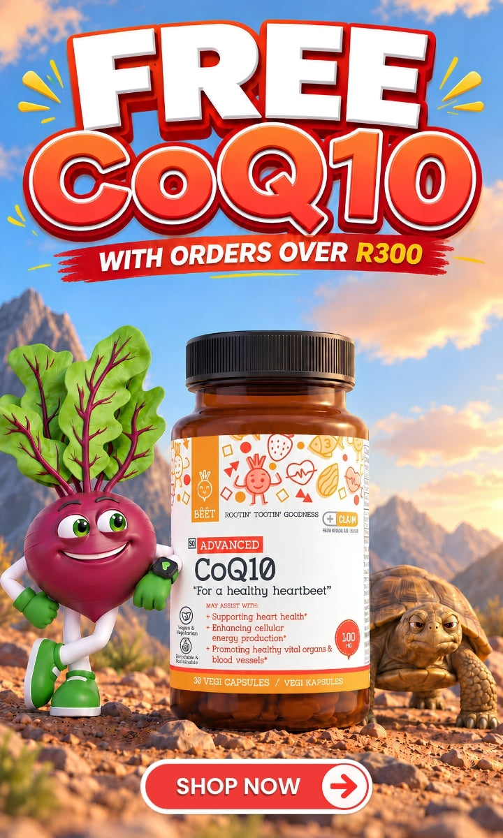 BEET Goodness FREE CoQ10 Advanced offer with orders over R300