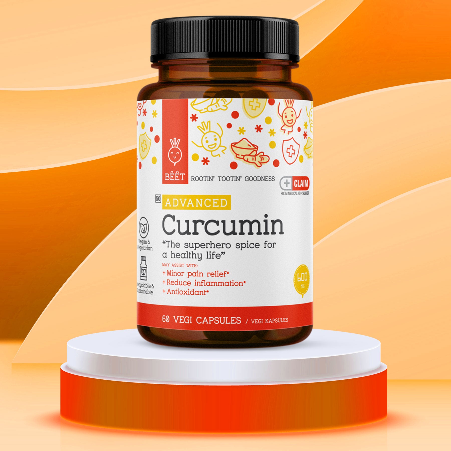 BEET Goodness Curcumin Advanced 60 Vegi Capsules