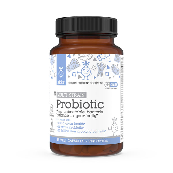 Probiotic Multi-Strain with 14 Strains & 25 Billion CFUs 30 Vegi Capsules