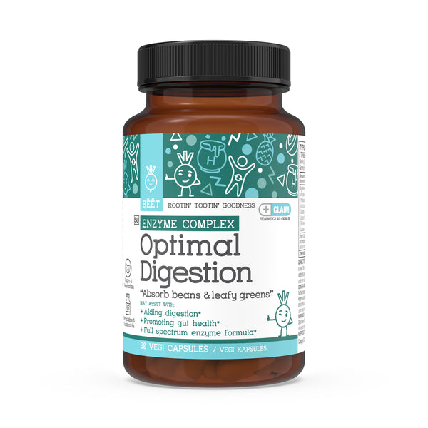 Optimal Digestion with Digestive Enzyme Complex 470mg 30 Vegi Capsules