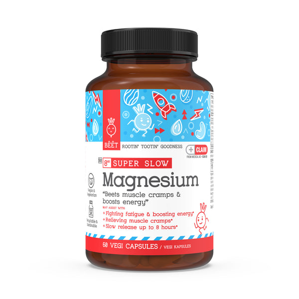 Magnesium 320mg (Providing 120mg Elemental Magnesium) 8-Hour Super Slow Release 60 Vegi Capsules