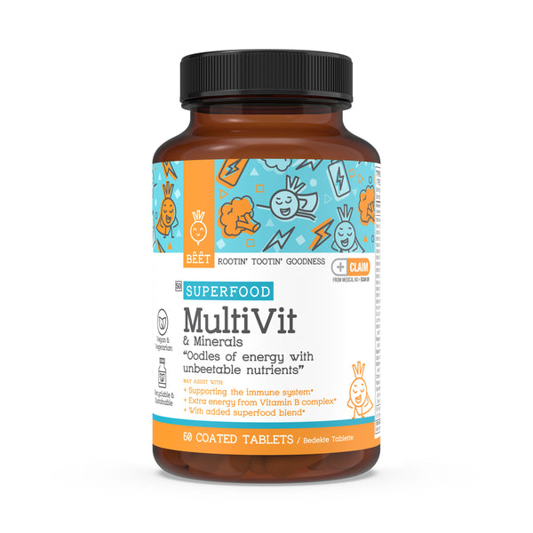 Multivitamin & Minerals with Superfoods 200mg (Green Proprietary Blend) 60 Coated Tablets