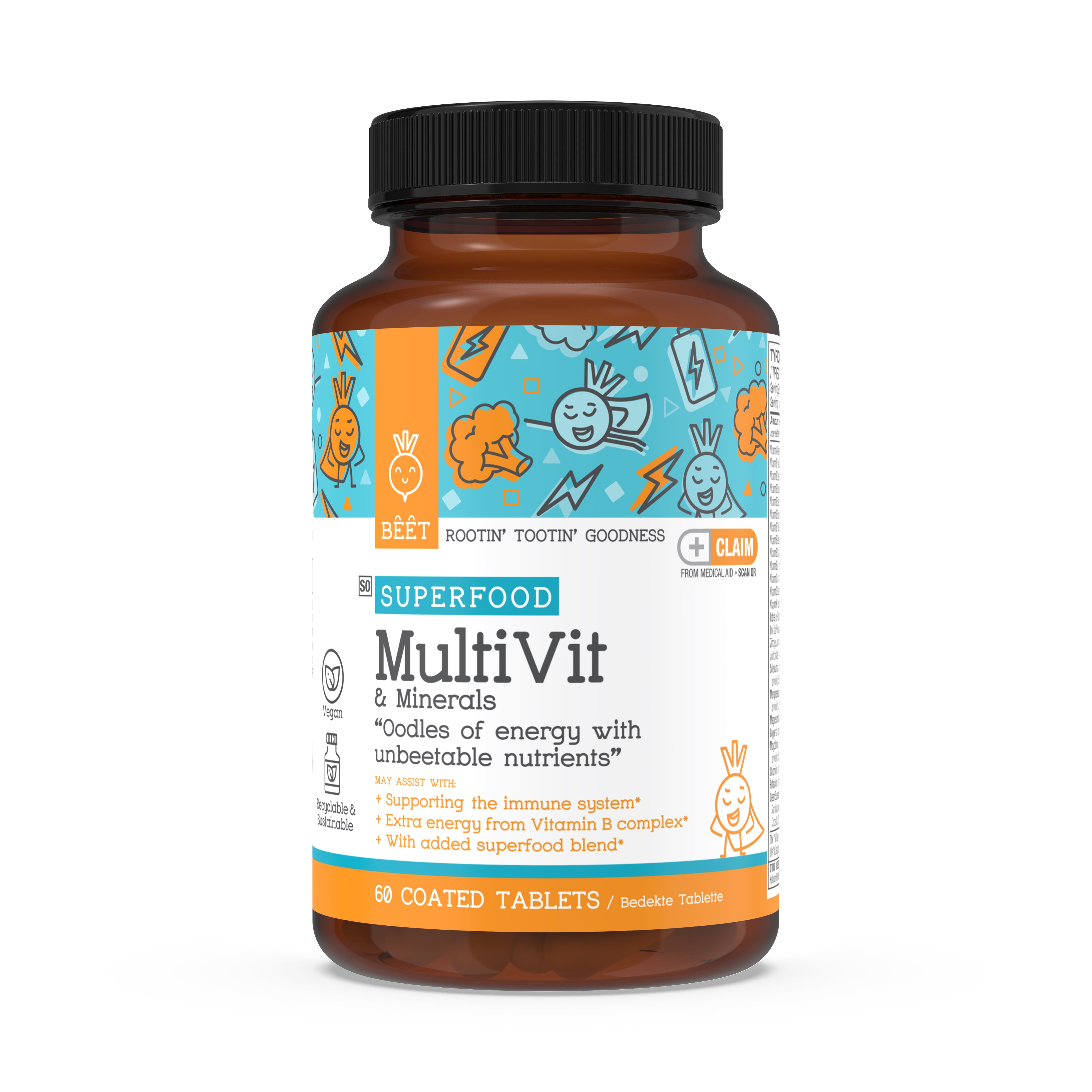 BEET Goodness Superfood Multivitamin with Minerals 60 Coated Tablets