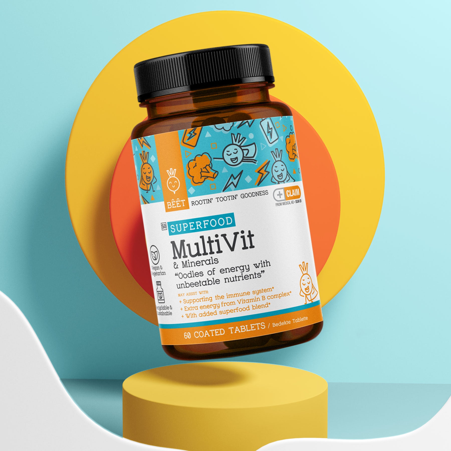 Beet Multi BEET Goodness Superfood Multivitamin with Minerals 60 Coated Tablets