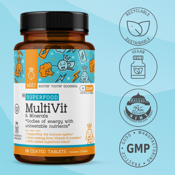 BEET Goodness Superfood Multivitamin with Minerals 60 Coated Tablets