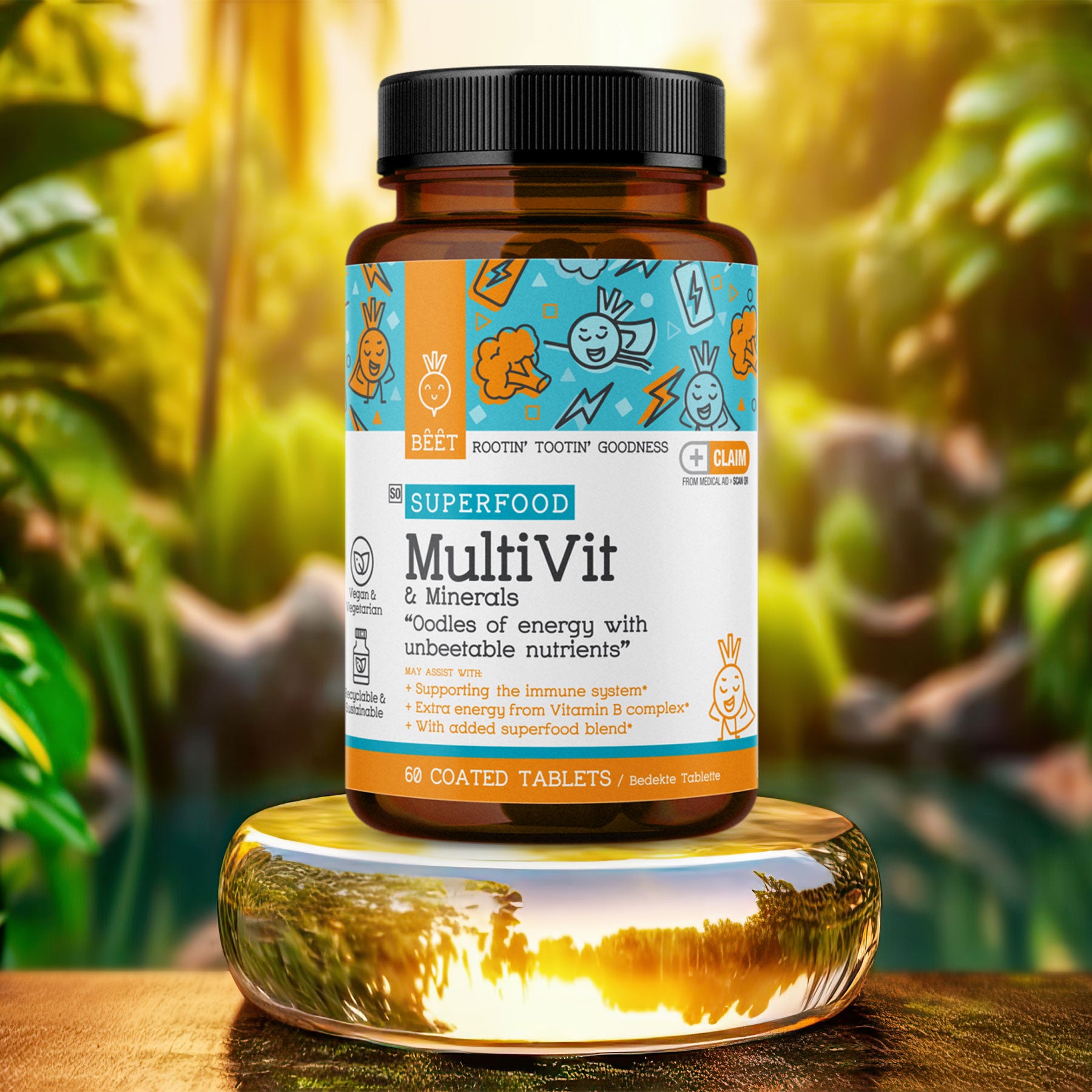 Beet Multi BEET Goodness Superfood Multivitamin with Minerals 60 Coated Tablets