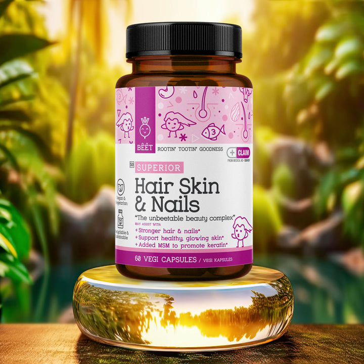 Superior Hair Skin & Nails with Biotin 250mcg, L-Proliane 200mg, Horsetail Extract 100mg & MSM 200mg 60 Vegi Capsules