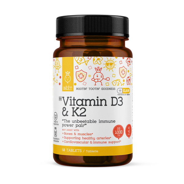 Vitamin D3 & K2 - 60 Tablets